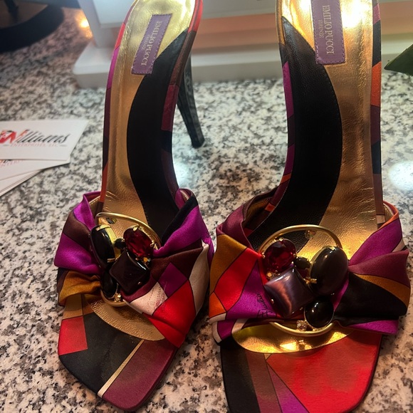 Emilio Pucci Firenze multicolor slides - Picture 6 of 9